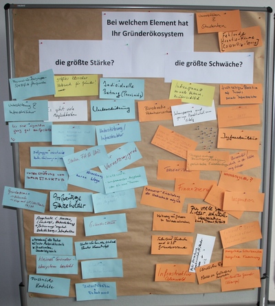 Stärken und Schwächen der analysierten Gründerökosysteme