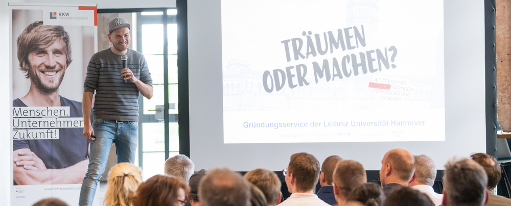 Tobias Quebe von starting business, dem Gründerservice der Uni Hannover